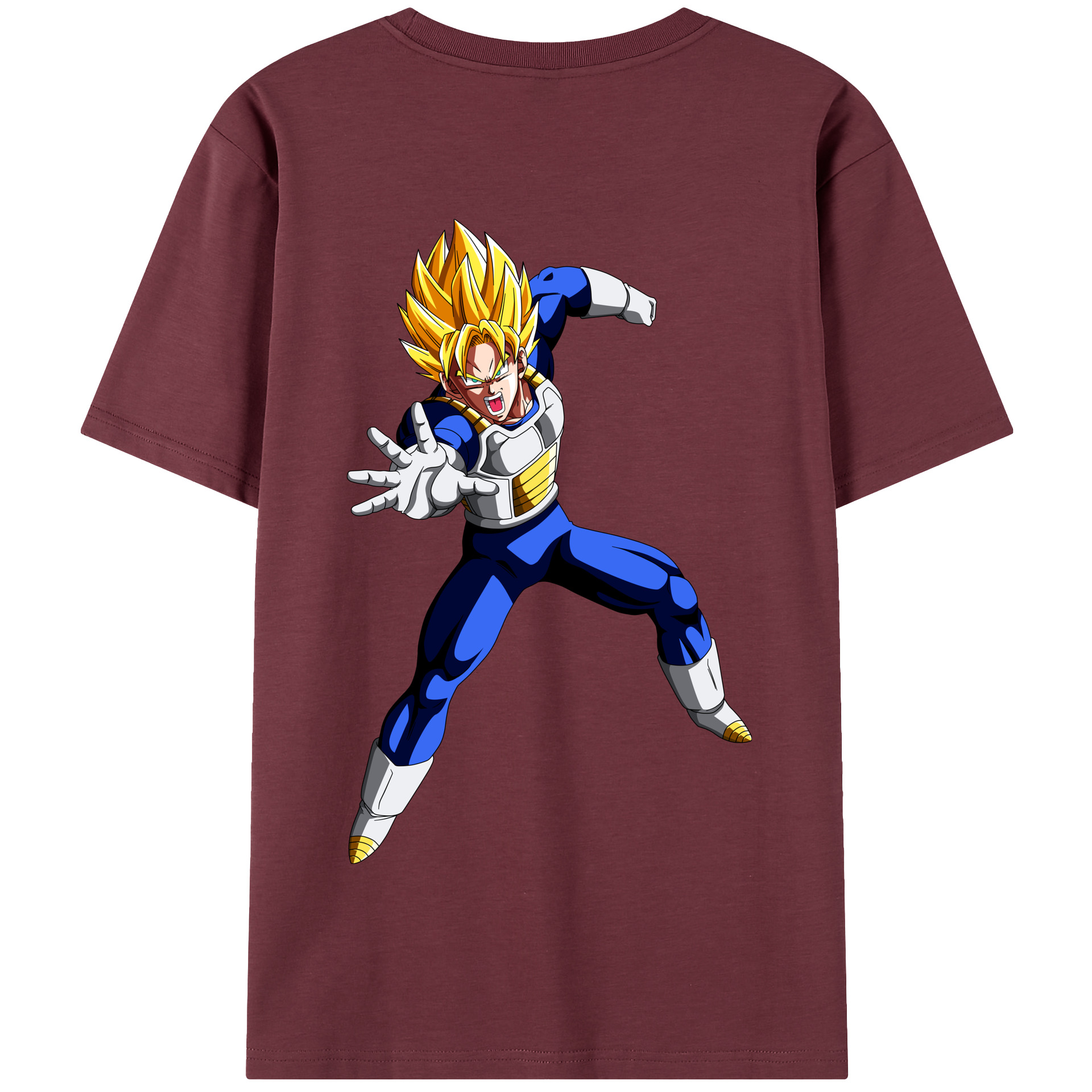 （画像用） ドラゴンボール ベジータ四世（Bejīta Yonsei）DRAGON BALL Vegeta IV 綿100％半袖Tシャツ（背面プリント）